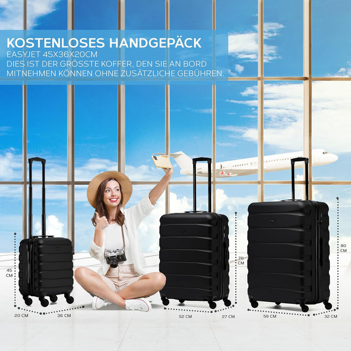Flight Knight ABS-hartschalenkoffer Kabinen- Und Handgepackoptionen, Die Fur Uber 100 Fluggesellscha