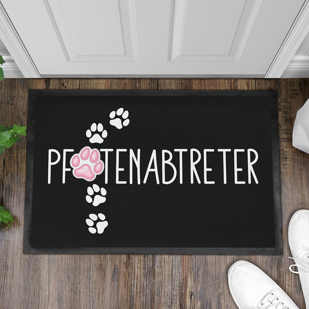 Trendation - Pfotenabtreter Fussmatte Geschenk Hundebesitzer Katzenbesitzer Lustiger Spruch Hunde Ka