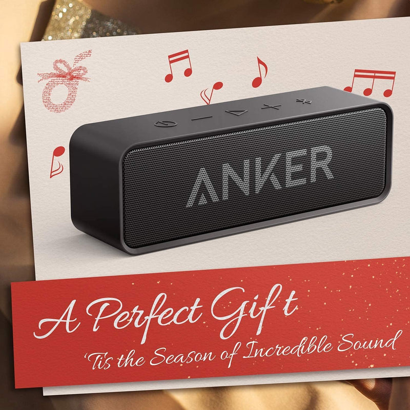 Anker SoundCore Kompakter Bluetooth 4.2 Lautsprecher, 24 Stunden Wiedergabe, Intensiver Bass, Integr