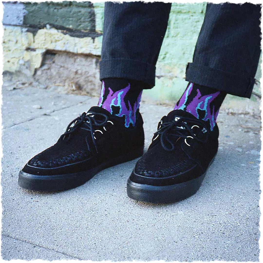 T.U.K. Leather Creeper Sneaker - Herren & Damen Schuhe - Punk, Gothic, Emo und Rockabilly Style Lede