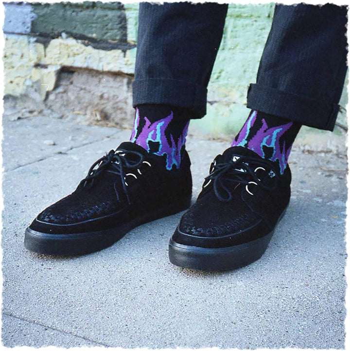 T.U.K. Leather Creeper Sneaker - Herren & Damen Schuhe - Punk, Gothic, Emo und Rockabilly Style Lede
