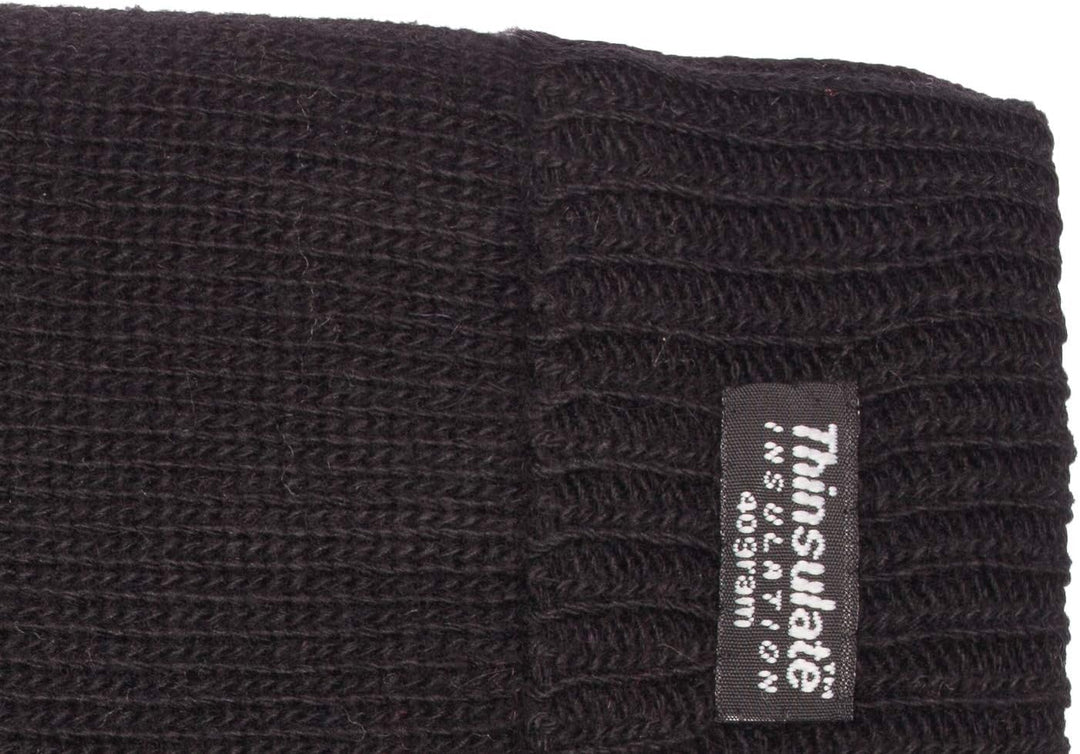 EEM Damen Strickhandschuhe, weiche Wolle, Thinsulate Thermofutter L-XL Schwarz, L-XL Schwarz