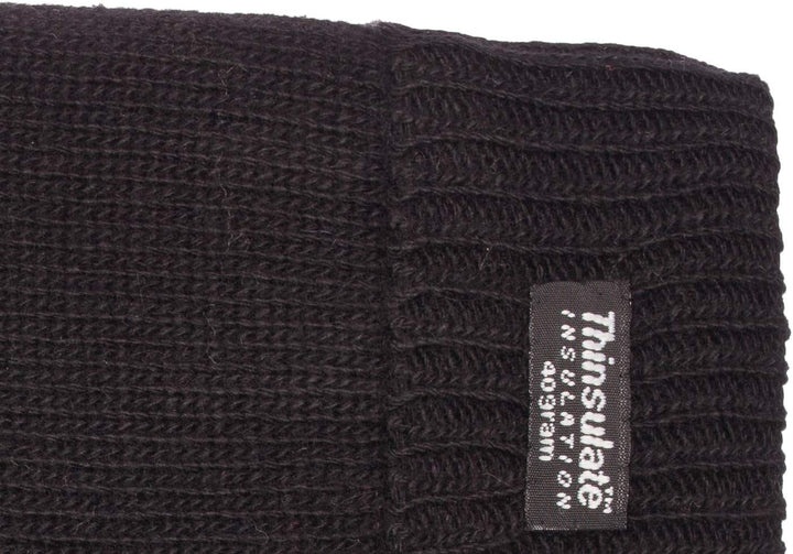 EEM Damen Strickhandschuhe, weiche Wolle, Thinsulate Thermofutter L-XL Schwarz, L-XL Schwarz