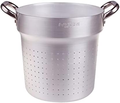 Töpfe Agnelli Colander Zylindrische für Pan, Aluminium, mit 2 Griffen aus Edelstahl, Silber, 28 cm,