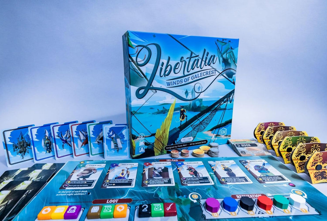 Stonemaier Games | Libertalia: Winds of Galecrest | Board Game | Ages 14+ | 1-6 Players | 45-60 Minu