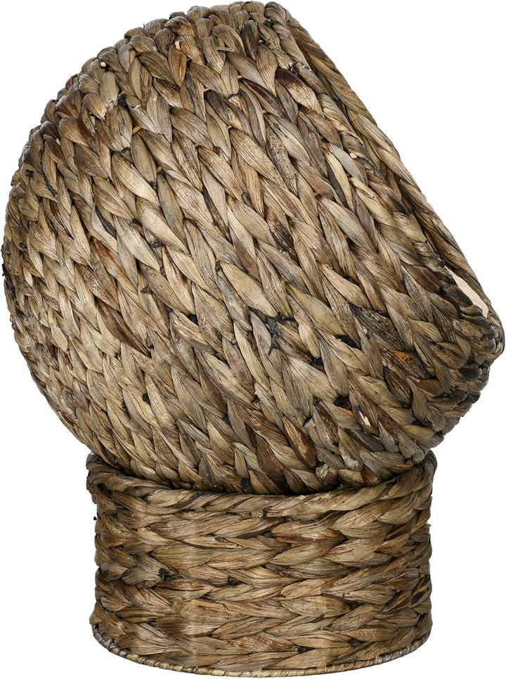 PawHut Rattan Katzenkorb Katzenhöhle Katzenhütte Katzenbett mit Kissen Haustierbett Wasserhyazinthe