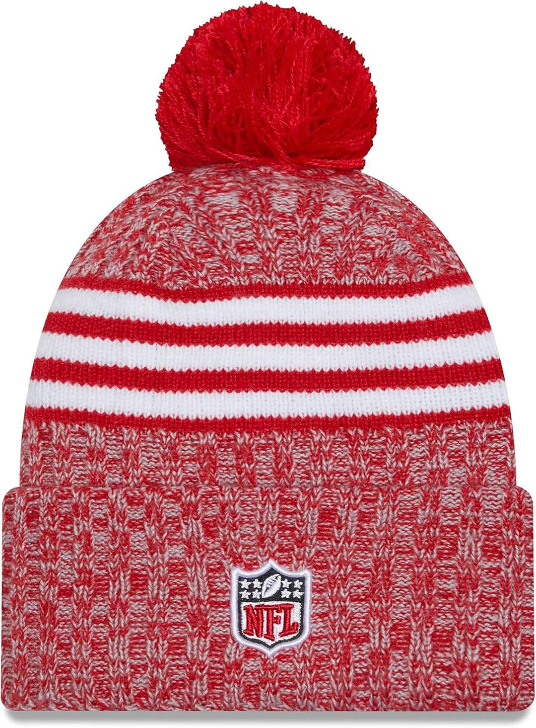 New Era NFL Sideline Sport Knit Mütze American Football 2023/2024 Wintermütze mit Bommel One Size al