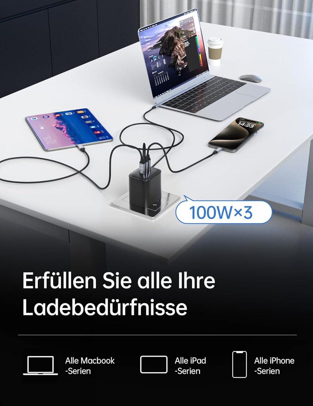 CAKOBLE 2Pack USB C Kabel 5m, usb c auf usb c kabel 3.1 Gen2 Typ C,10 Gbps Datenübertragung,100W 20V