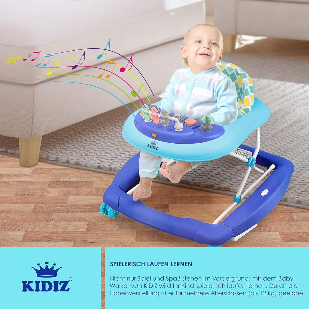 KIDIZ® 4in1 Lauflernhilfe Babywalker Spiel- und Lauflernwagen Gehfrei Schaukelfunktion Babywippe mit