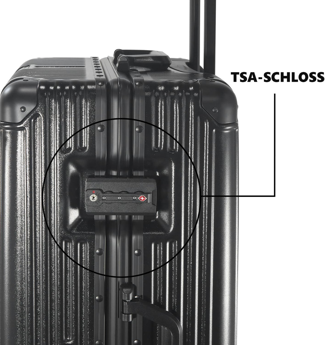Aluminiumrahmen Kofferset 3-teilig, 57 68 77 cm (43L 65L 110L), FusionShell Rahmenbauweise, Struktur