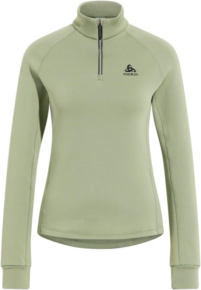 Odlo Damen Berra_542491 Mid Layer mit Reissverschluss XXL Matte Green, XXL Matte Green