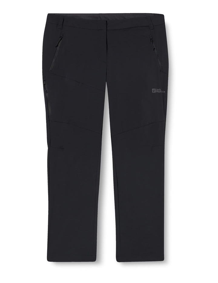 Jack Wolfskin Damen Wanderhose Glastal Pants W 36 Kurz Schwarz, 36 Kurz Schwarz