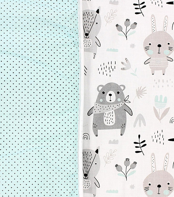 TupTam Baby Spielmatte Kinder Grosse Spieldecke Gepolstert XXL Krabbeldecke 120 x 120 cm Babyzimmer