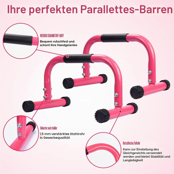 AmazeFan Parallettes, Handstand Barrenm, Grosser Push Up Bar & & Dip Barren, Rutschfeste Liegestützg