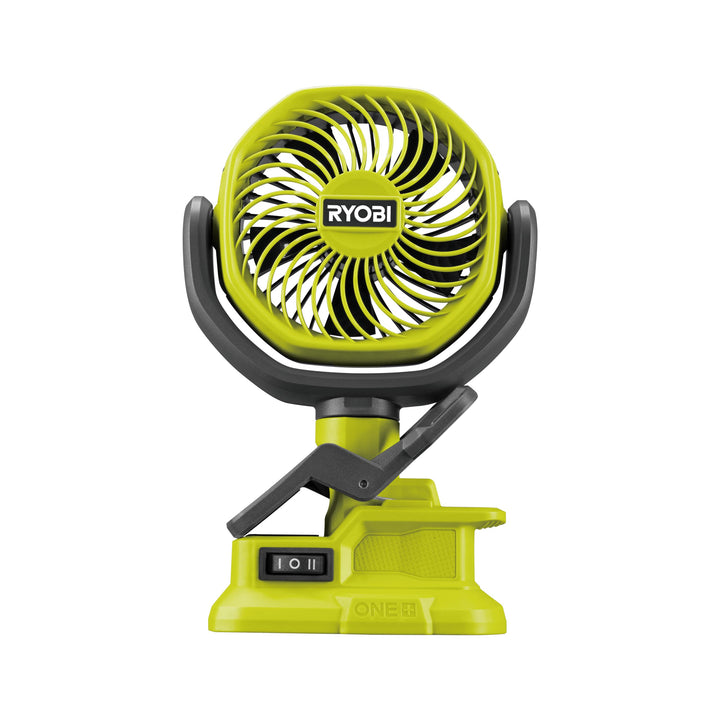 RYOBI 18 V Akku-Clip-Ventilator RCF18-0 (Kompakter und tragbarer Akku-Ventilator, gummierte Befestig