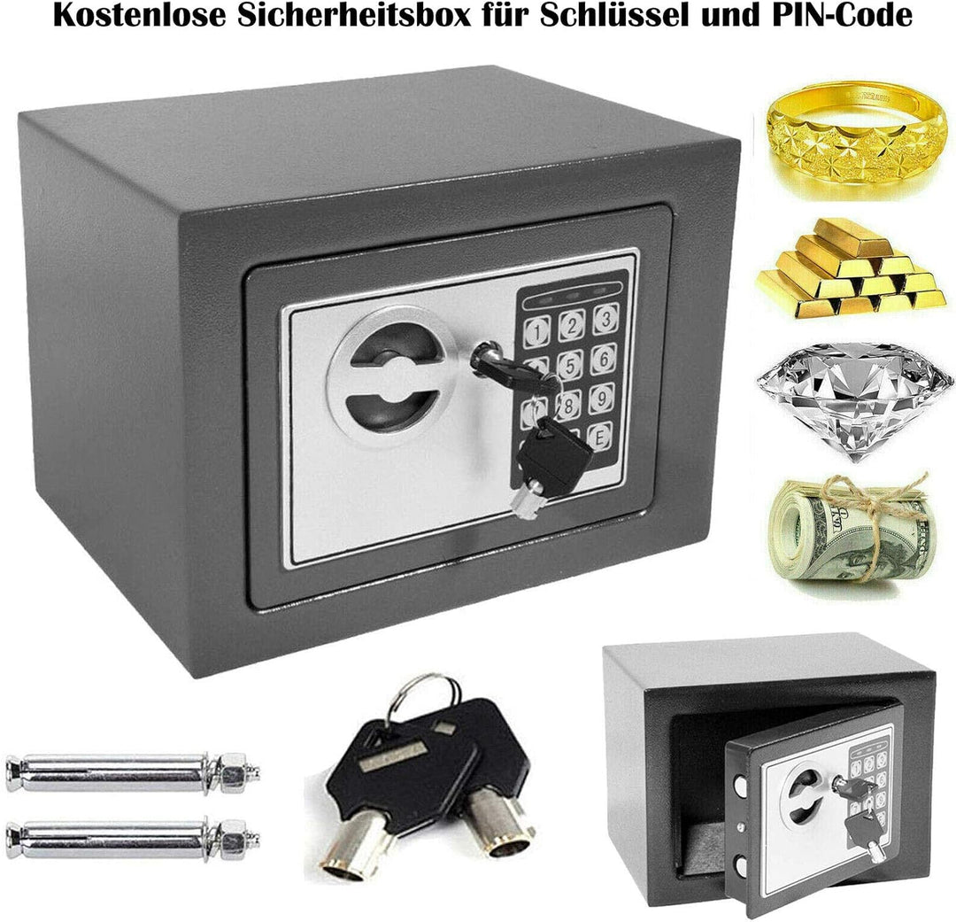 Tresor 4,6 l elektronische Kombination kleine Elektrogeräte Möbeltresor, Kleiner Tresor, Safe, Schra
