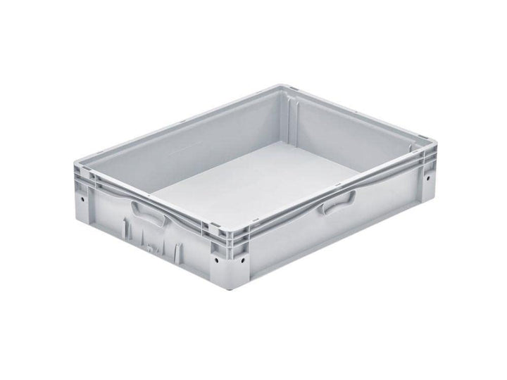 PROREGAL Euro-Norm Grossbehälter | HxBxT 17x60x80cm | 72 Liter | Glatter Boden | Grau | Eurobehälter