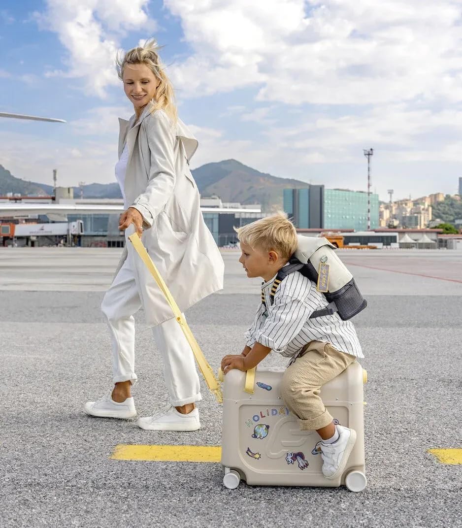 Stokke JetKids BedBox, Moonglow White - Aufsitzkoffer für Kinder von 2-7 Jahren (bis 35 kg) - Lässt