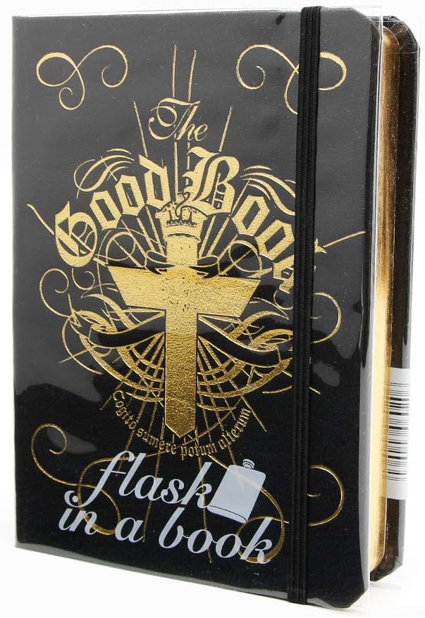 Suck UK 4 oz Stainless Steel Secret Hip Flask / 120ml Flachmann aus rostfreiem Edelstahl versteckt i