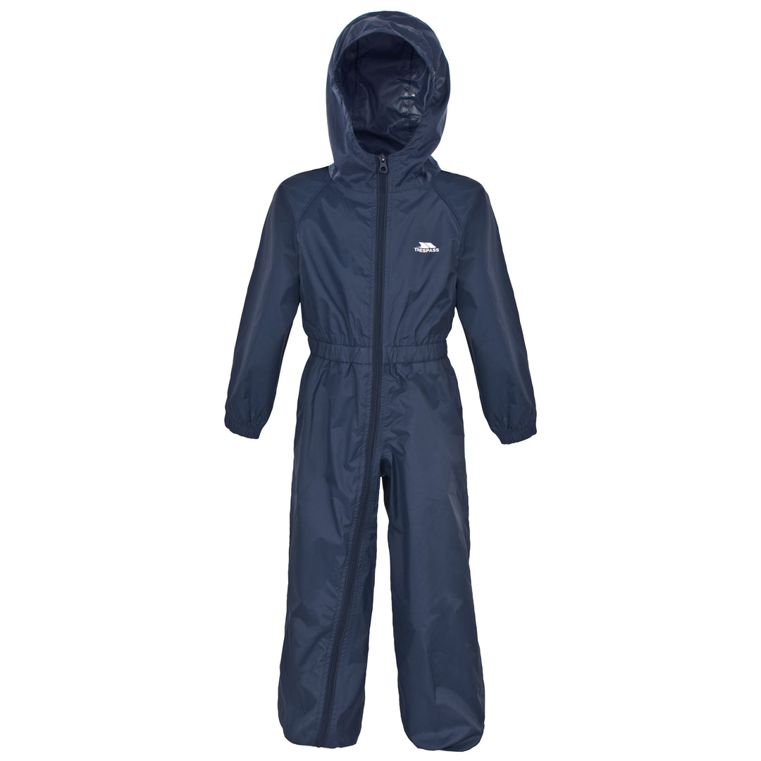 Trespass Unisex Kinder Button Regenanzug 7-8 Navy Blue, 7-8 Navy Blue