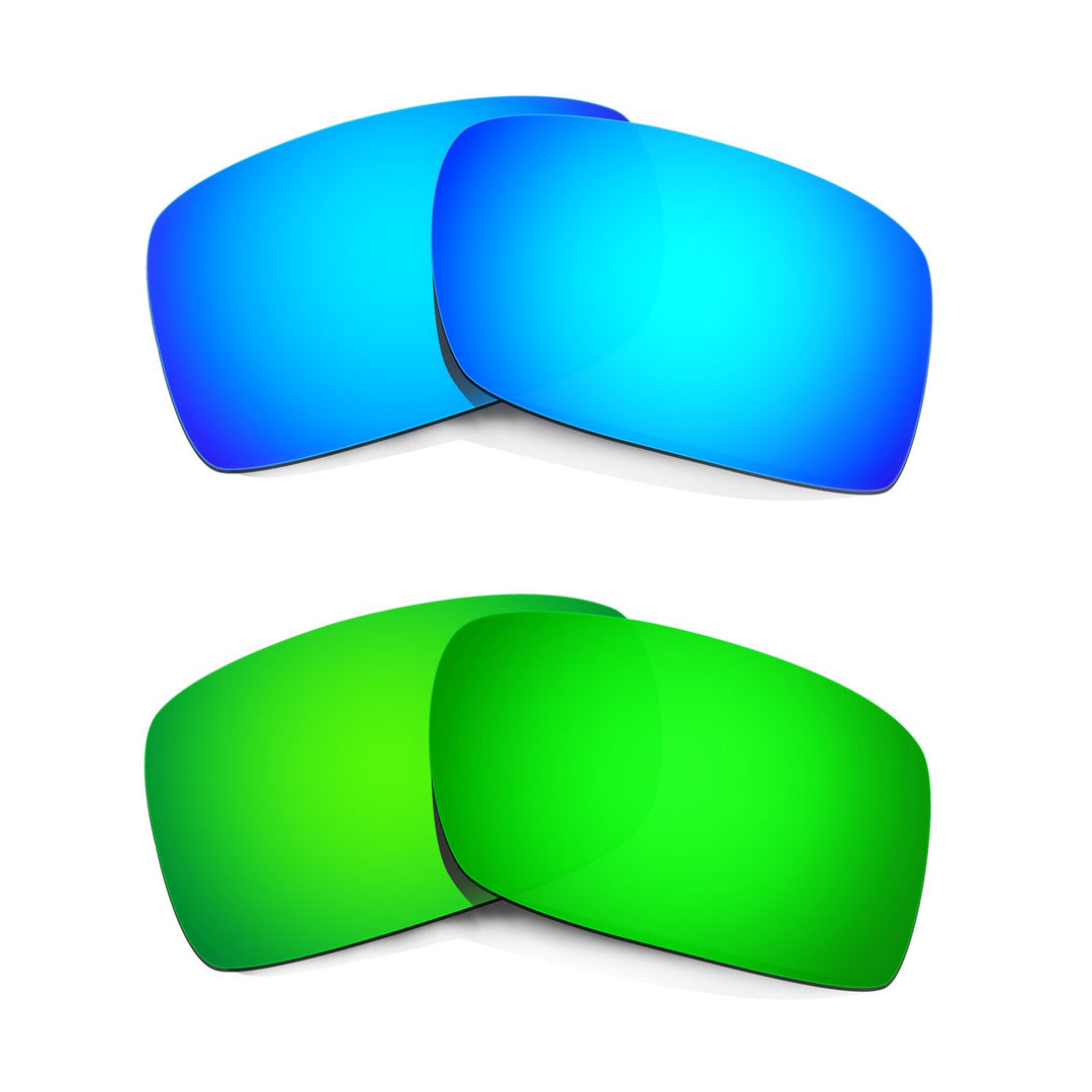 HKUCO Plus Mens Replacement Lenses For Oakley Gascan - 2 pair Combo Pack
