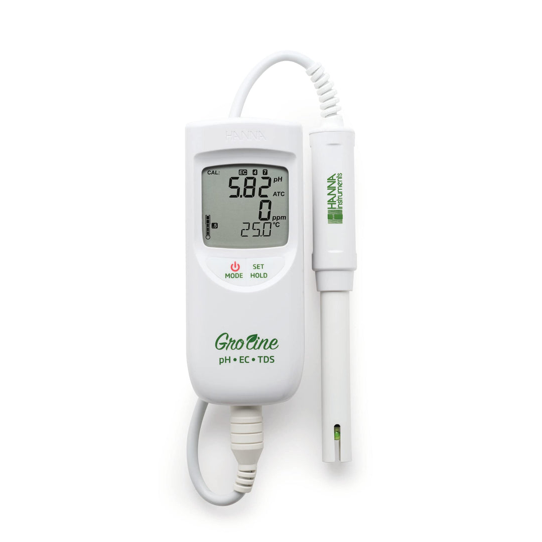 GroLine Tragbares Hydrokultur-Messgerät für pH/EC/TDS/Temperatur.
