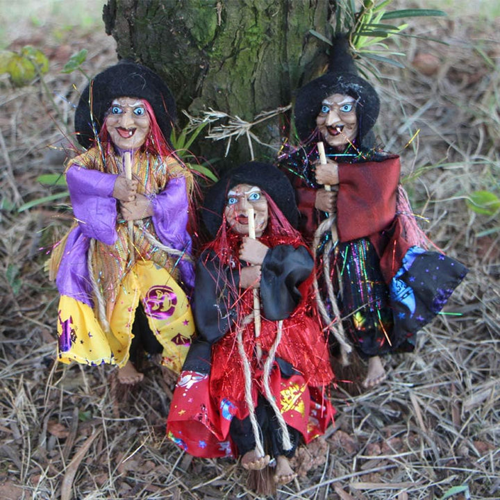 Halloween Dekoration Hexenfigur Hängende Hexe Deko für Party Garden Holiday Decor -1pc