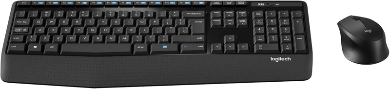 Logitech MK345 Kabelloses Set mit Tastatur in Standardgrösse und komfortabler Maus für Rechtshänder,