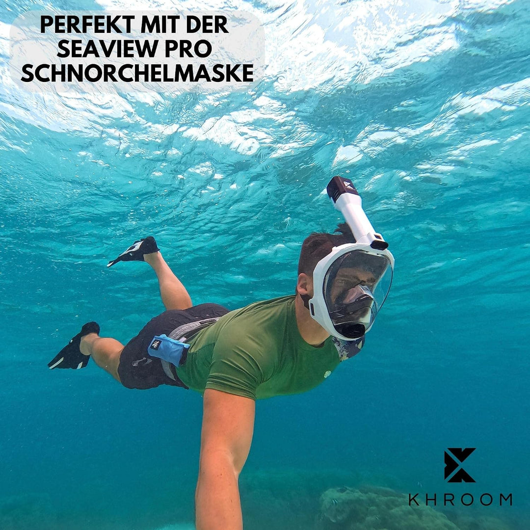 Khroom verstellbare Schnorchelflossen kurz mit Tasche zum umhängen Gr.36-47 Kurzflossen zum Schwimme
