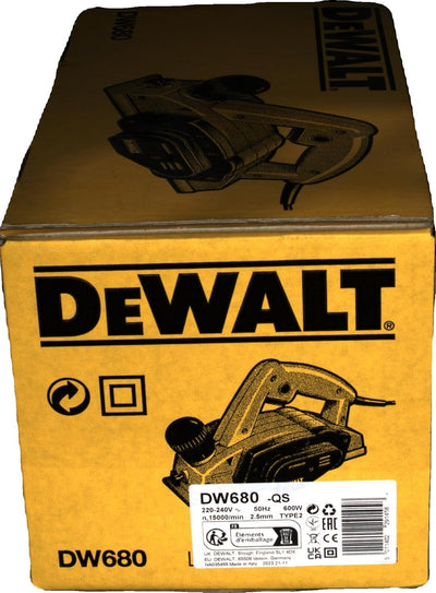 DeWalt DW680-QS Hobel 2,5 mm 600 Watt, W, 230 V