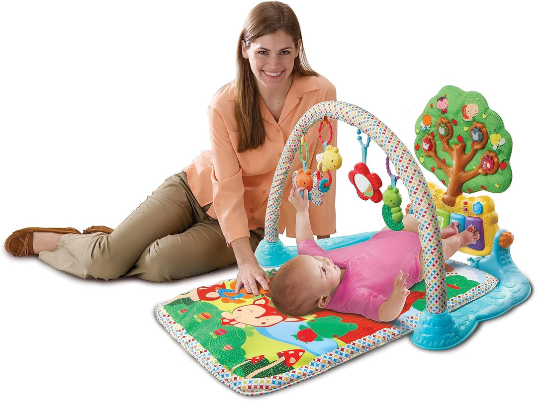 VTech Baby Musik-Spieldecke – Babydecke mit Spielbogen – Mit 4 abnehmbaren Spielelementen, bunten Kl