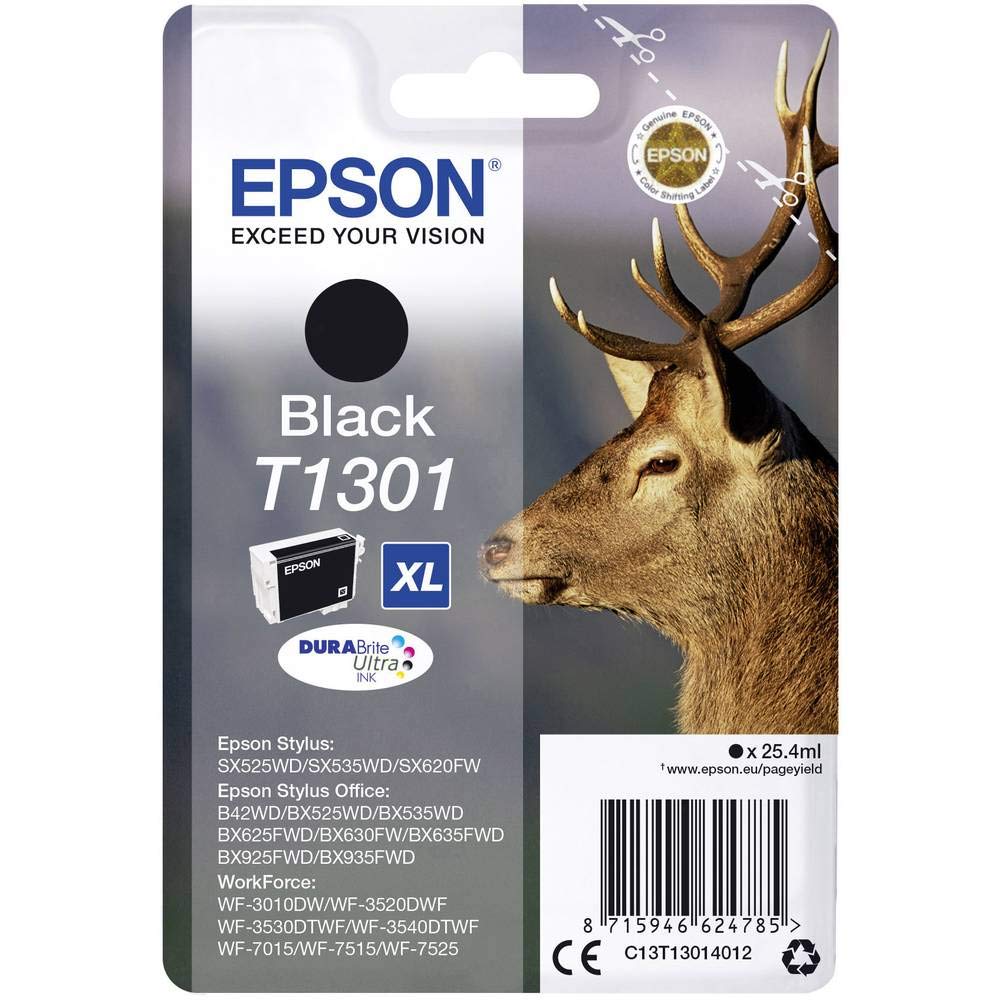 Epson Original T1301 Tinte Hirsch (SX420W BX320FW SX620FW BX/SX525WD BX625FWD BX305FW B42WD BX925FWD