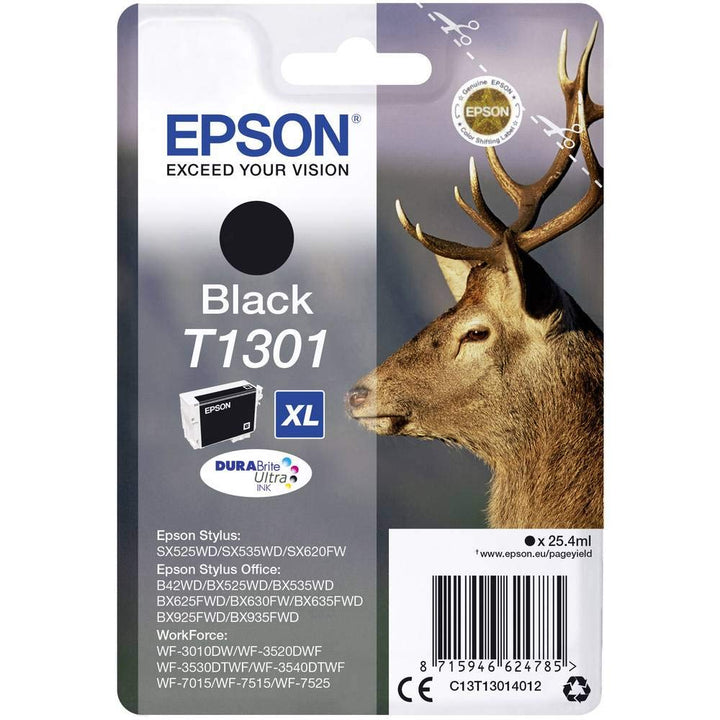 Epson Original T1301 Tinte Hirsch (SX420W BX320FW SX620FW BX/SX525WD BX625FWD BX305FW B42WD BX925FWD