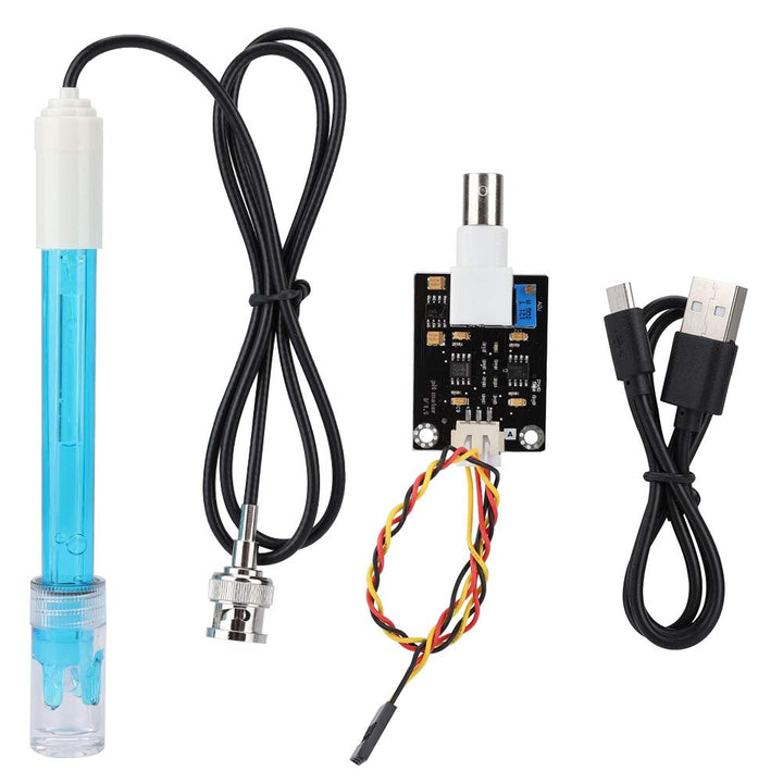 VBESTLIFE 5 V PH-Sensormodul + PH-Sonde Composite-Elektroden-Testcodesensor mit BNC-Anschluss