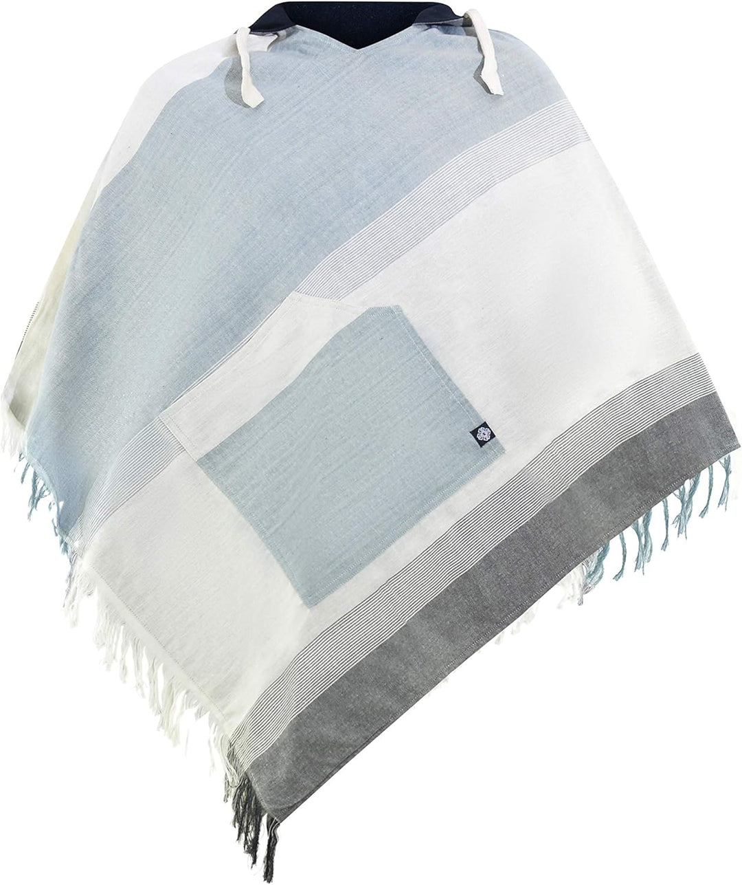 virblatt - Poncho Herren & Poncho Damen | Baumwolle | Herren Poncho mit Kapuze | Wendefunktion | Pon