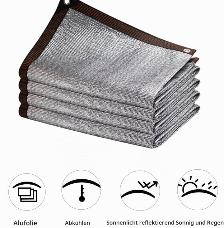 Schattennetz Auto,Schattennetz Camping 4x3m,Reflektierendes Aluminium mit Ösen,Sonnenschutz Auto Hun