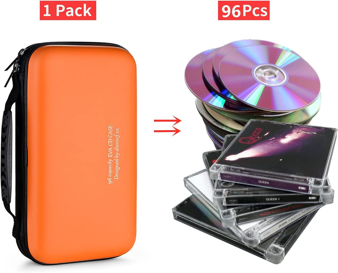 DVD Tasche,48 Kapazität Eva Material CD-Hülle Halter Lagerung Veranstalter Medien Halten Hartplastik