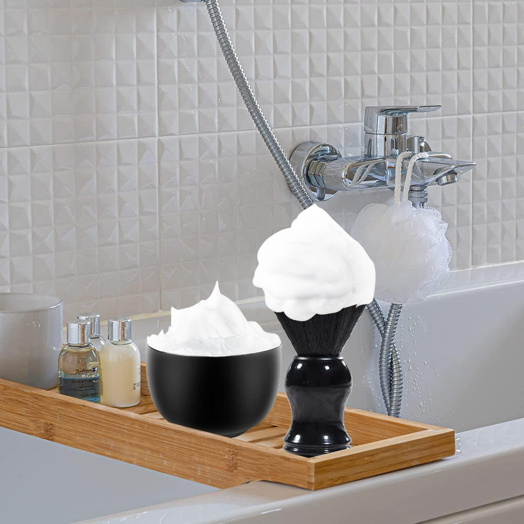 Grandslam 3-in-1-Rasierset, Rasierset für Barbier, bestehend aus Rasierpinsel, Edelstahl-Rasierschal