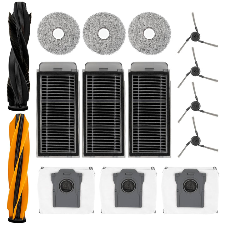 (15 Stücke) X50 Ultra Ersatzteile kompatibel mit Dreame X50 Ultra Roboterstaubsauger, 2 Walzenbürste