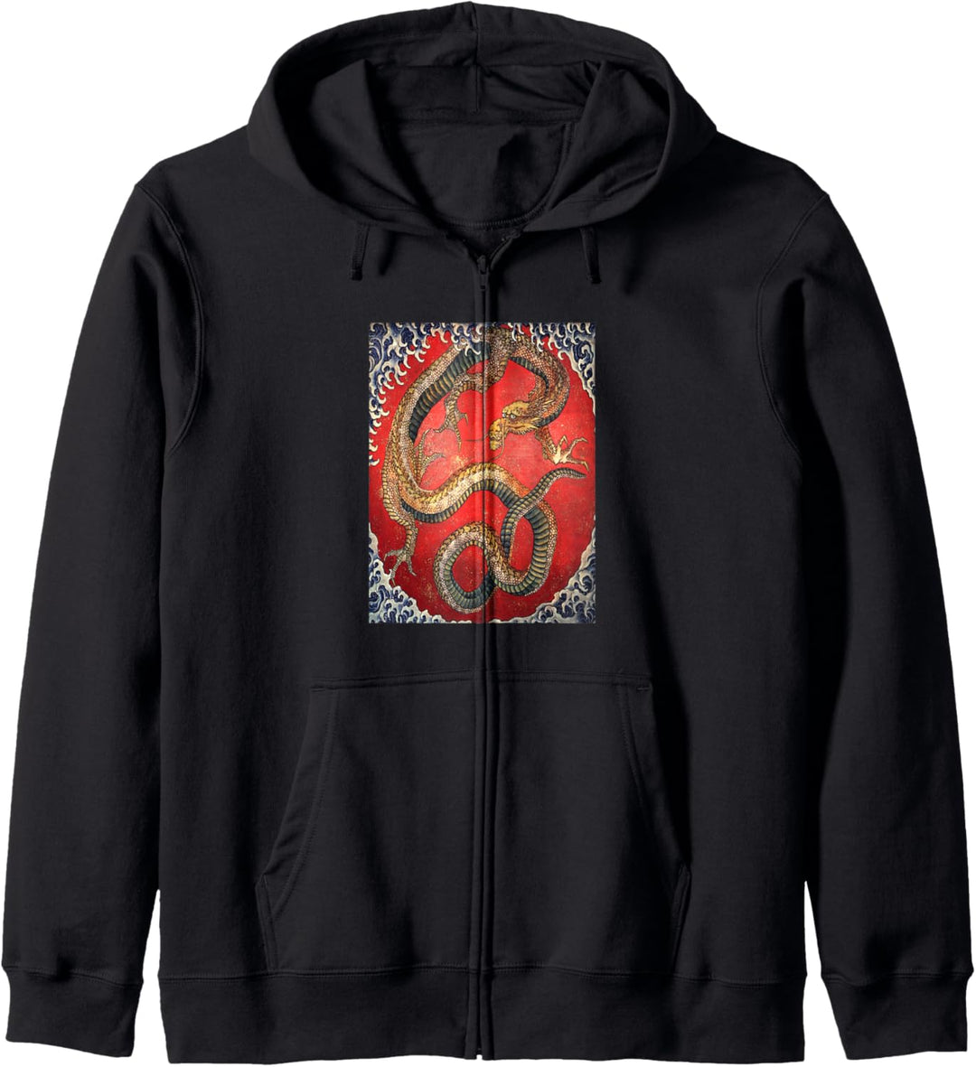 Katsushika Hokusais Drache Kapuzenjacke