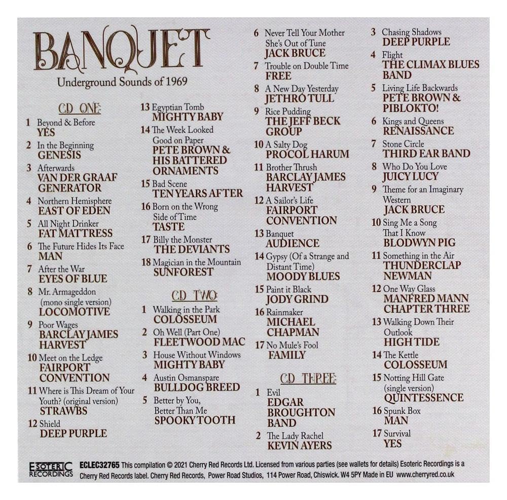 Banquet ~ Underground Sounds of 1969: d Clamsh, Audio-CD