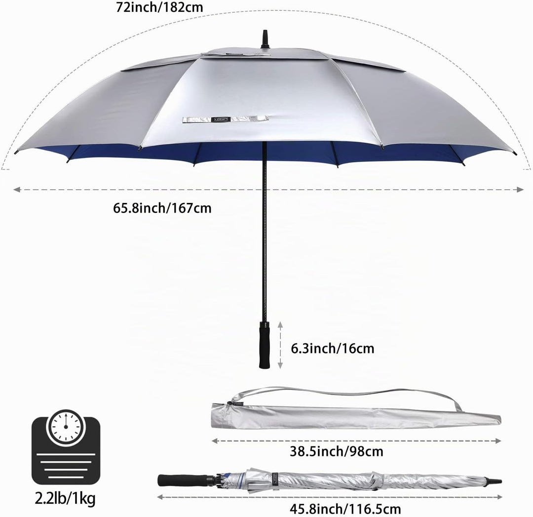 G4Free 47/54/62/68/72/80 Inch UV-Schutz Winddicht Sonnen- und Regenschirm Golfschirm Autorisches Öff