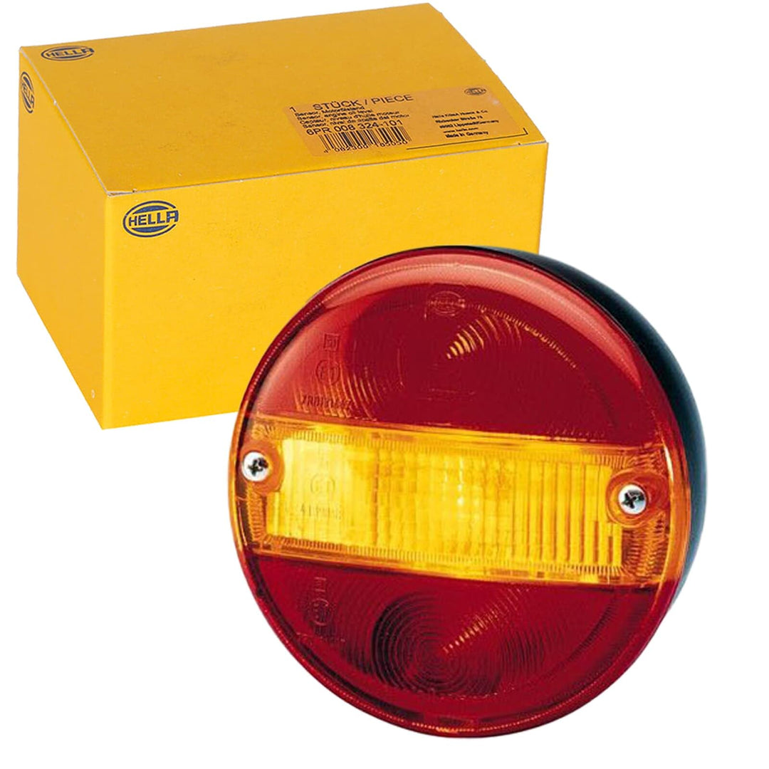 Hella Rückleuchte - Glühlampe - 24V / 12V - Anbau/geschraubt - ECE/ADR/GGVS/nicht SAE - Lichtscheibe