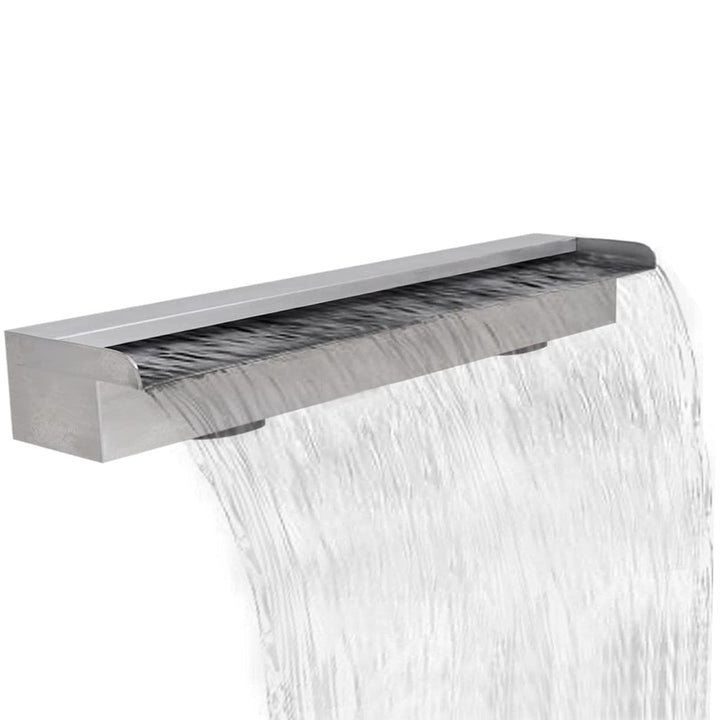 Festnight Pool Wasserfall 90 cm Schwalldusche Edelstahl Brunnen Schwallbrause Pool Wasserschwall Poo