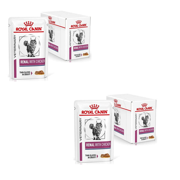 Royal Canin Veterinary Renal Chicken | Doppelpack | 2 x 12 x 85 g | Diät-Alleinfuttermittel für ausg