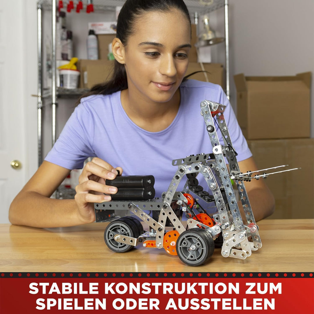 BANDAI Meccano Super Construction 11-in-1 – Baukoffer | Bausatz mit 638 Teilen, Motor, Werkzeug und