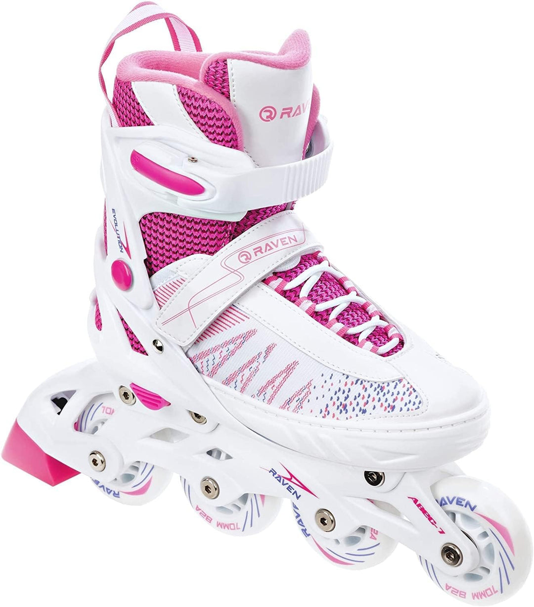 RAVEN 3in1 Inline Skates Triskates Rollschuhe Inliner LED Räder für Kinder Mädchen verstellbar 35-39