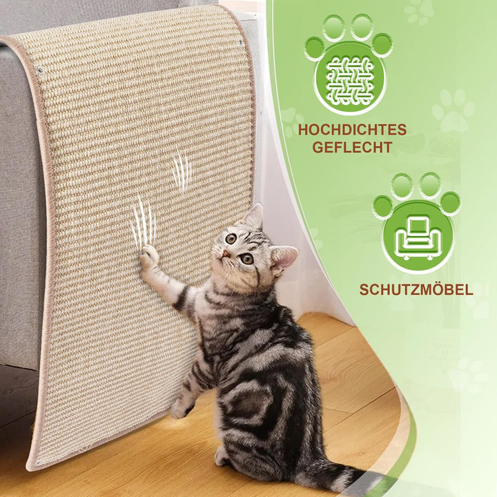 Kratzmatte Katze 40x100 cm Kratzbretter Natürliche Sisal Kratzmatte Katzenkratzmatte Kratzschutz für