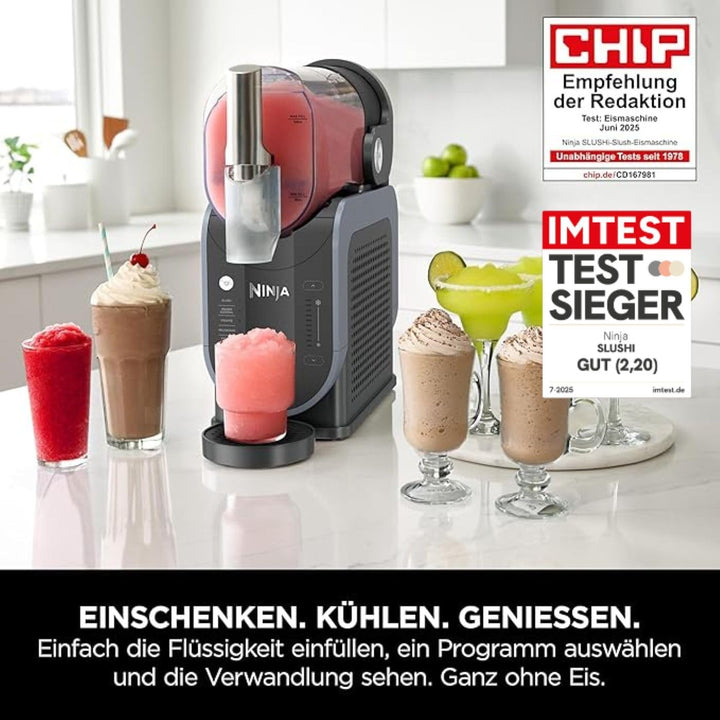 Ninja SLUSHi Maschine für Slush, Eis-Cocktails, Frappé, Milchshakes & gefrorenen Saft, ohne Eis oder