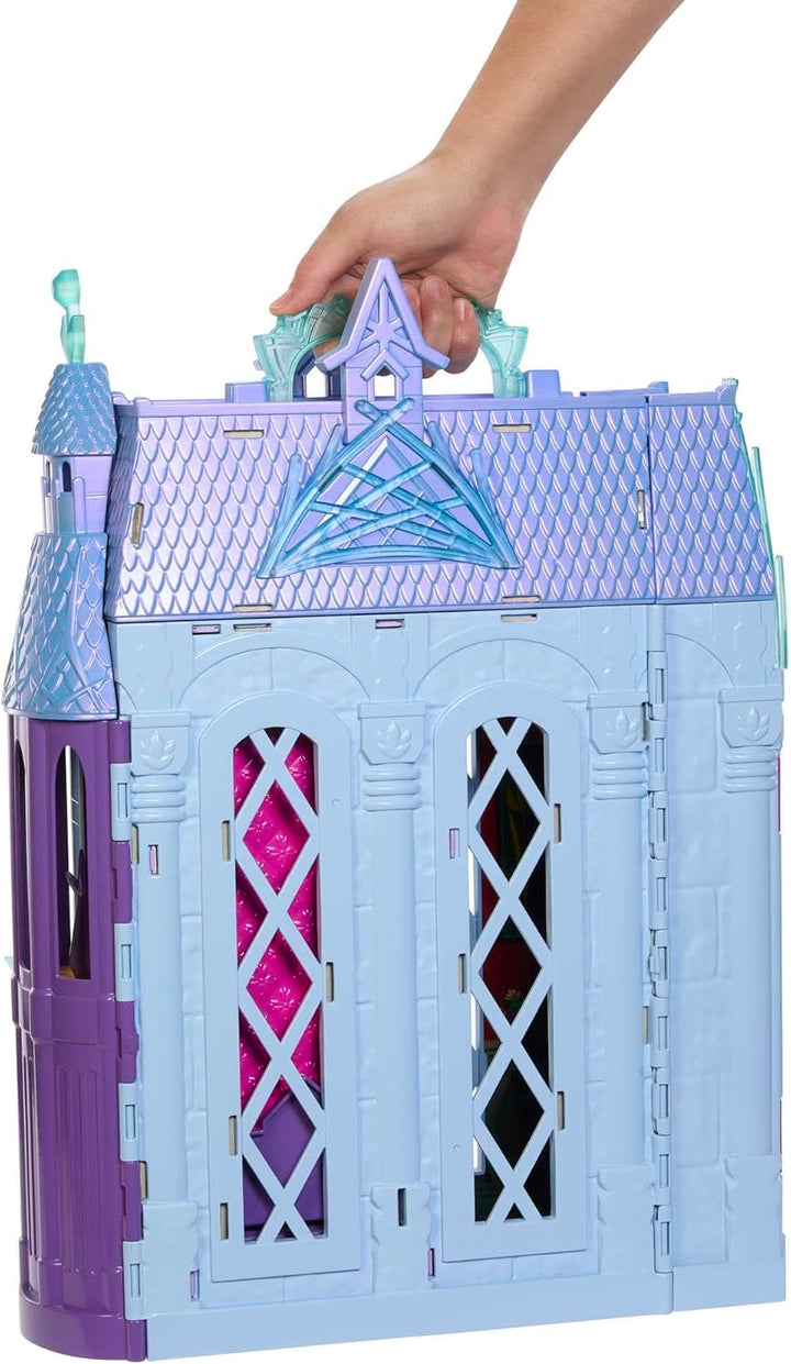 Mattel Disney Die Eiskönigin - Puppenhaus des Schlosses in Arendelle (60 cm+) mit Elsa-Puppe, 4 Spie